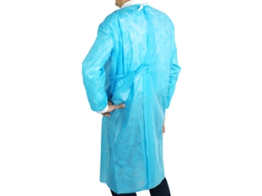 Protective gown blue arm long 125x150cm St
